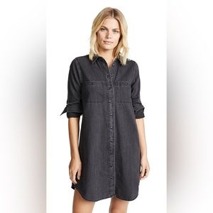 Madewell Black Denim Shirtdress | size S | pockets